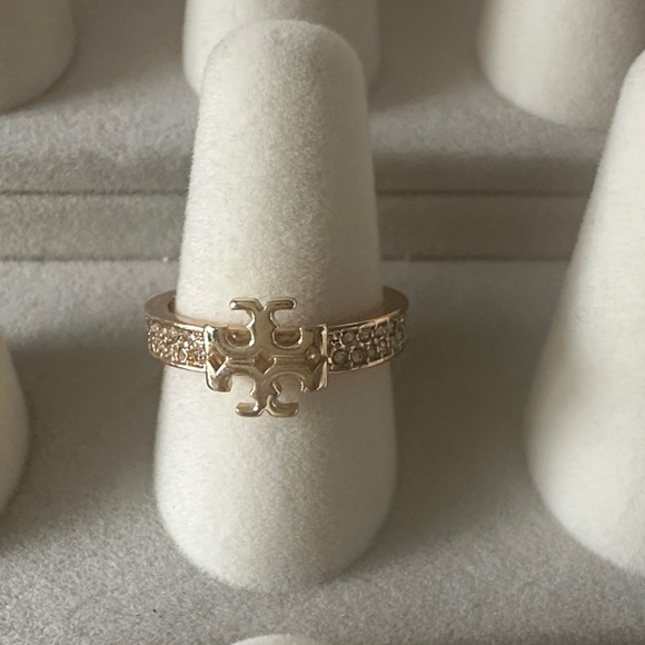 Tory Burch Gold Emblem Ring - Picture 1 of 5